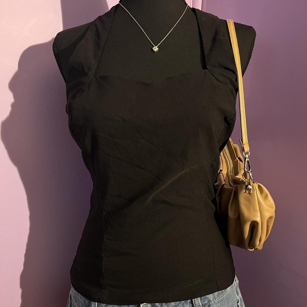 ❗Unique Vintage Black Halter Top Medium❗